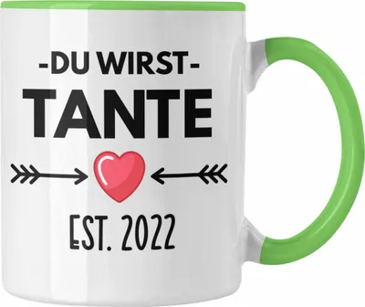 Produktbild von Trendation - Onkel Du Wirst Onkel 2022 Geschenk Schwangerschaft Verkünden Onkel Überraschung Baby Kaffeetasse (Grün)