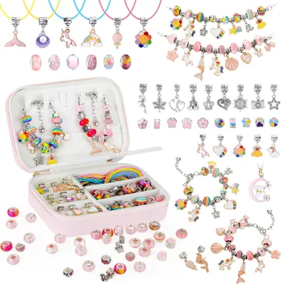 Armband-Set für Mädchen, 133 Teile, mit Schmuckbox