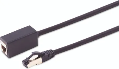 Produktbild von RJ45 Patchkabel-Verlängerung Cat. 8.1 LSZH schwarz 1,0m