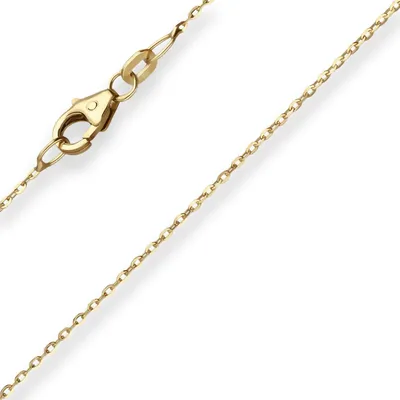 Produktbild von 1,1mm Ankerkette flach Kette Collier Halskette aus 585 Gold Gelbgold 42cm