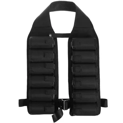 Produktbild von Biergürtel 12 Taschen Getränkeweste Getränkehalter für Outdoor Bergsteigen Klettern Camping Reisen (Schwarz)