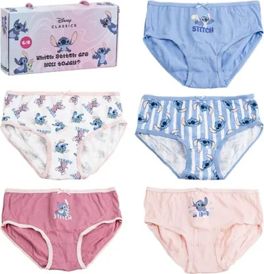 Produktbild von Disney Stitch Mädchen Unterwäsche Set 5 6/8 Jahre