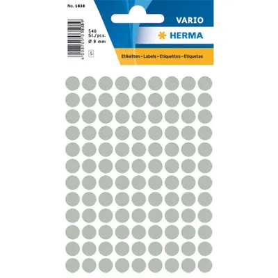 Produktbild von HERMA Markierungspunkte Durchmesser: 8 mm grau