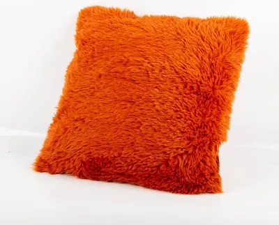Produktbild von Kuschelkissen Plüsch & Velours orange 45x45cm Sofakissen