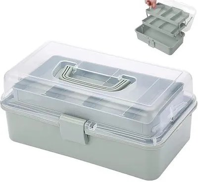 Zdjęcie produktu dla Pudełko do przechowywania 3 poziomowe dla dzieci organizer 33X18X14CM