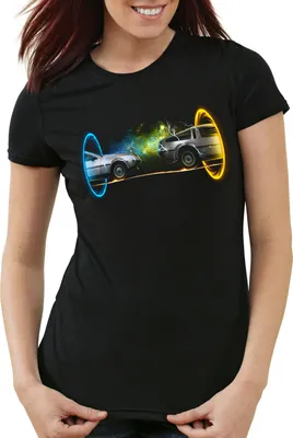 Produktbild von style3 Delorean Portal Damen T-Shirt zeitreise marty mcfly, Größe:XL