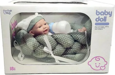 Imagen del producto de Muñeca con manta y biberón, 25 cm - ADAR