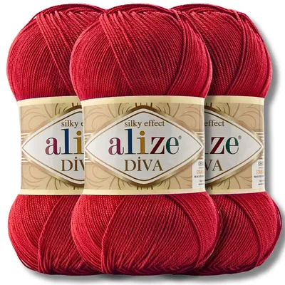 Produktbild von Alize 3x 100g Diva Wolle, Uni, Häkeln, Stricken (106)
