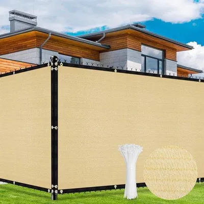 Obrázek produktu pro Stínící síť do zahrady, 1,8 m x 10 m, ochrana pro venkovní použití, propouští UV záření a vítr, 140 g/m², stín, stín, typ tkaniny