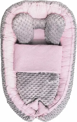 Image de Nid de bébé avec couverture Minky Sweet Baby Belisima rose