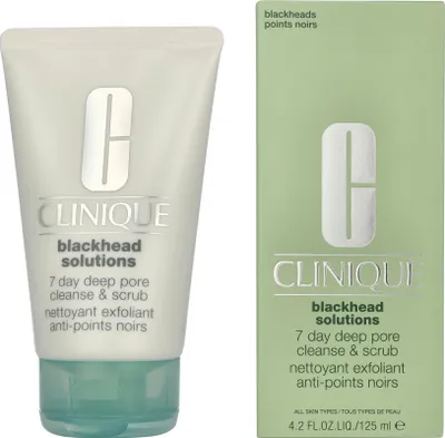 Produktbild von Clinique Blackhead Solutions 7 Day Deep Pore Cleanse & Scrub, Reinigungsmaske, Frauen, Universal, Anti-Mitesser, Reinigend, Peeling, Glättend, Tube, Creme