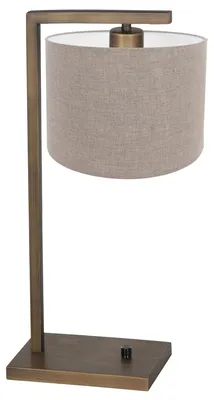 Immagine prodotto di Steinhauer - lampada da tavolo - Stang - marrone - metallo tessile - lampada da comodino - E27 - 4903BR