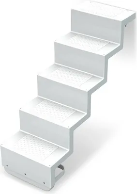 Produktbild von Pooltreppe Eleganz 60 I 5-stufig I Wandbefestigung - kurz I weiß
