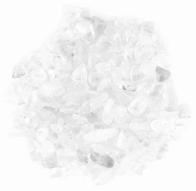 Getrommelte Kristallquarz-Chips, 100 g, Weiß, Aquarium-Deko