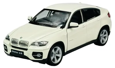 Image de Welly, BMW X6 E71, couleur blanche, modèle réduit en métal à l'échelle 1:24, présenté dans une boîte, référence 24004