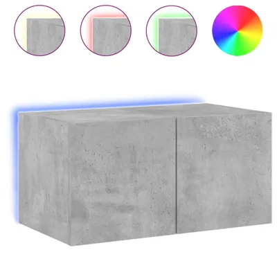 Obrázek produktu pro Nástěnná TV skříňka s LED osvětlením betonově šedá 60x35x31 cm