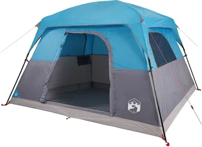 Image de vidaXL Tente de camping 4 personnes bleue étanche à l'eau