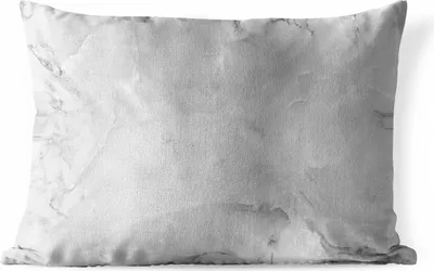 Produktbild von MuchoWow® Outdoor Kissen - Marmor - Textur - Weiß - 50x30 cm - Wetterfest - Lounge Kissen - Sofa kissen - Wohnzimmer Dekoration