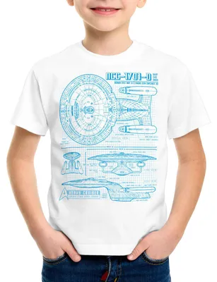 Produktbild von style3 NCC 1701 D Blaupause T-Shirt Kinder star