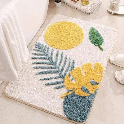 Productafbeelding van Antislip badmat, zacht en absorberend - 40 x 60 cm, groen