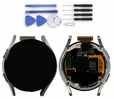 Image de Écran LCD Samsung avec cadre pour Galaxy Watch FE 40 mm - Pièce de rechange - Argent