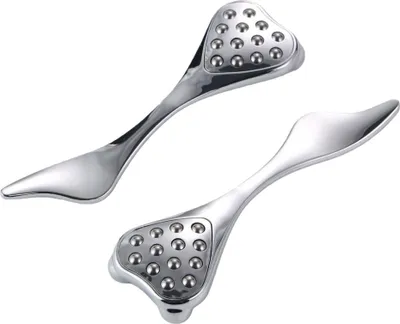Produktbild von INF Herzförmiger Rollen-Gesichtsmassager - Zinklegierung für Gesichtslifting