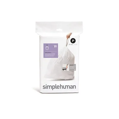 Image de simplehuman CW0175 Sac poubelle 60 l blanc (CW0175)