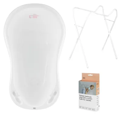 Produktbild von Babywanne, Gestell, Abfluss – Weiß