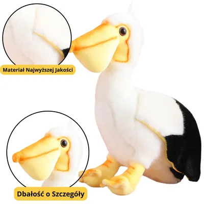 Obrázok produktu pre Plyšový vtáčik Pelikán Plyšová hračka Maskot Plyšová hračka 24 cm