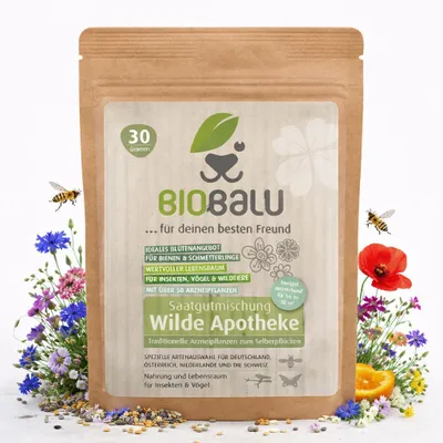 Produktbild von Biobalu Wilde Apotheke - 50 traditionelle Heilkräuter Samen 30g