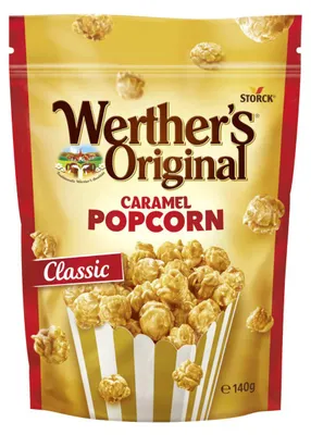 Image de Werthers Original Caramel Popcorn Classic snack sucré et croquant 140g