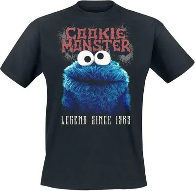 Produktbild von Sesame Street T-Shirt Herren Cookie Monster - Legend schwarz M