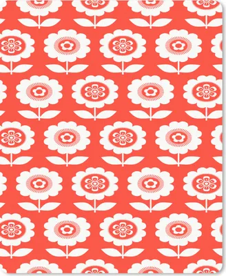 Produktbild von MuchoWow® Mauspad Mousepad Blumen - Muster - Rot 19x23 cm - Mousepads - Maus Mat - Pad - Mausunterlage - Mauspads - Spielen