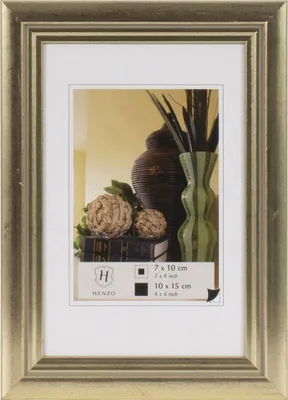Immagine prodotto di Henzo cornice Artos legno 10x15 cm oro formato verticale orizzontale vetro trasparente