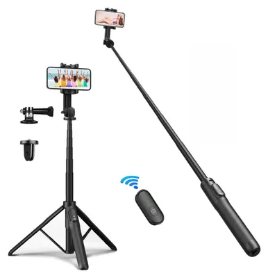 Produktbild von 150CM Selfie Stick,Rutschfesten Handy-Stative Füßen für iPhone/Android