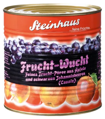 Produktbild von Steinhaus Frucht Wucht Cassis feinstes süßes Frucht Püree 2650g