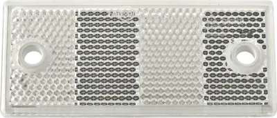 Produktbild von Rückstrahler Weiß 90X40 Mm Mit Montagelöchern