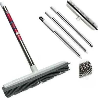 Produktbild von Synx Tools 2 in 1 Gummibesen – Innen- und Außenbereich – Besen – Besen für den Innenbereich
