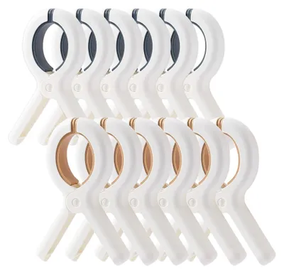 Produktbild von 12 Stück Handtuchklammern für Strandliegen, Starke Winddicht Klammern auf Strand, Kunststoff Wäscheklammern Groß, Urlaub Must Haves Handtuchclips, Klammer für Pool Beach Tägliche Wäsche