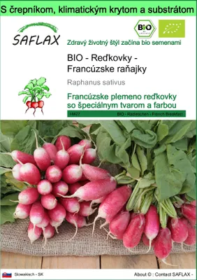 Obrázok produktu pre SAFLAX Garden to go - BIO - Reďkovky - Francúzske raňajky - Raphanus sativus - 150 Semená - S črepníkom, klimatickým vekom a pestovateľským substrátom