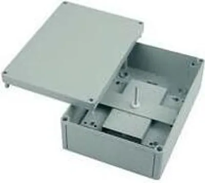 Immagine prodotto di Telegärtner scatola di giunzione per fibre ottiche IP66 S Alloggiamento con supporto per un massimo di 5 cassette di giunzione o 3 cassette di giunzione e 1 piastra di distribuzione, 254 x 180 x 90 mm, montaggio a parete: 239 x 165 mm, 4x Ø4,5 (H02050A0087)