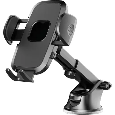Image de Support Téléphone Voiture Universel, Rotatif 360° avec Bras Extensible Pliable - Noir
