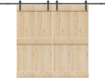 Produktbild von Möbel Schiebetürbeschlag-Set 427 cm Stahl Schwarz - Sonstiges Türzubehör 3295780