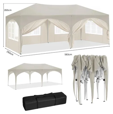 Immagine prodotto di Padiglione - Padiglione da giardino - Tenda per feste - Tenda da giardino - Sistema a scatto rapido - Stabile - Pieghevole - Impermeabile