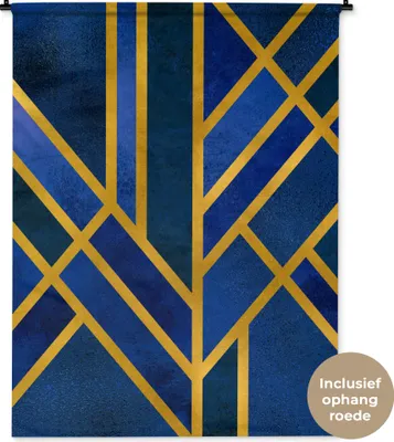 Produktbild von MuchoWow® Wandteppich Wandbehang Design - Gold - Luxus 120x160 cm Tapisserie Dekoration Wandtuch - Wohnzimmer - Moderne