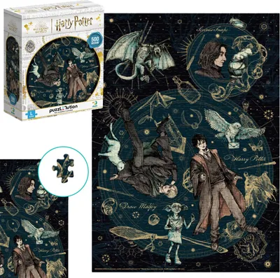 Productafbeelding van Harry Potter puzzelset met 500 kleurrijke, magische stukjes