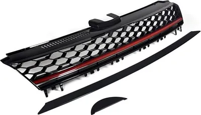 Produktbild von Kühlergrill Sportgrill Waben Gitter Grill Frontgrill GTI Style für VW Golf 7 VII