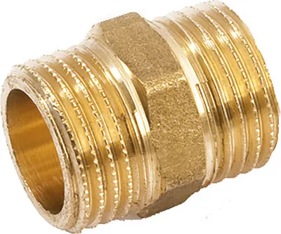 Produktbild von Doppelnippel 3/4" Messing mit Sechskant Größe: 3/4 Zoll