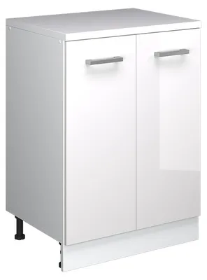 Obrázek produktu pro Skříň do podkroví Vicco Rion Bílá vysoký lesk 60 x 81.6 cm bez šikminy se 2 dveřmi, Model 60837