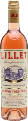 A bottle of Lillet Rosé Aperitif against a white background.